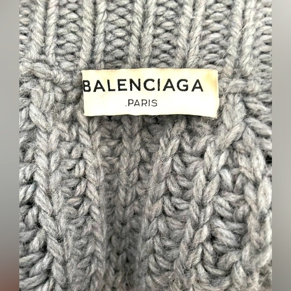 Balenciaga women chunky wool alpaca blend cardigan - Picture 3 of 6